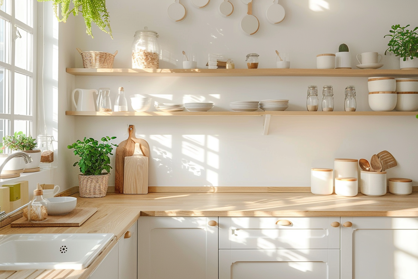 Open Shelf Corner Cabinets