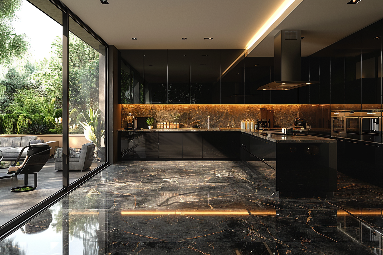 Black High Gloss Cabinets