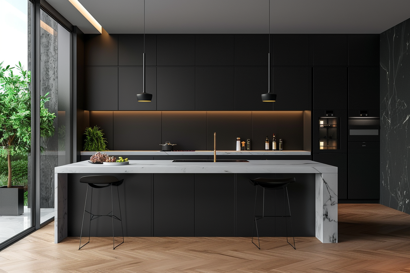 Black Minimalist Cabinets