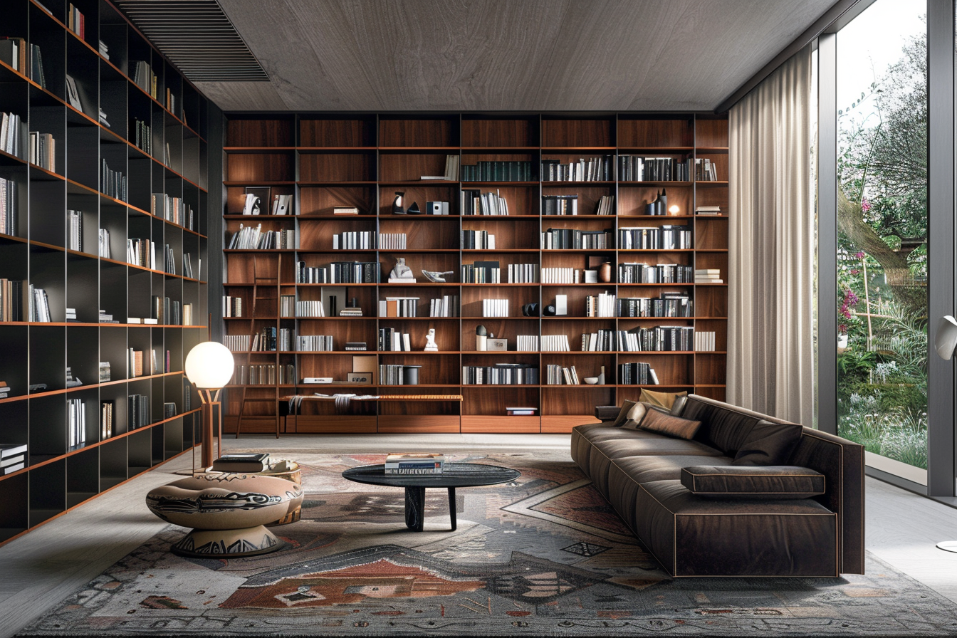 Floor-to-Ceiling Bookshelves