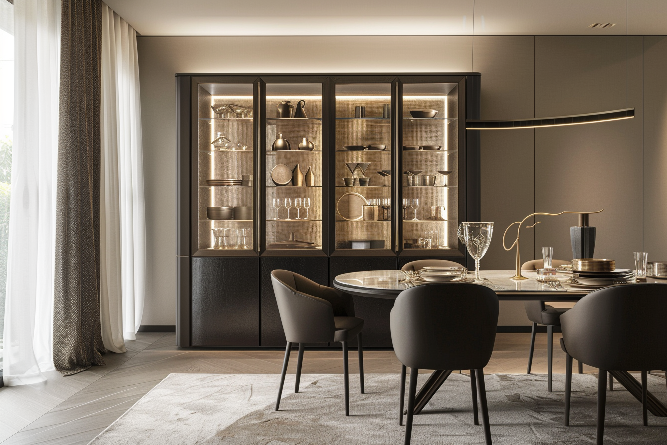 Glass-Front Dining Cabinets