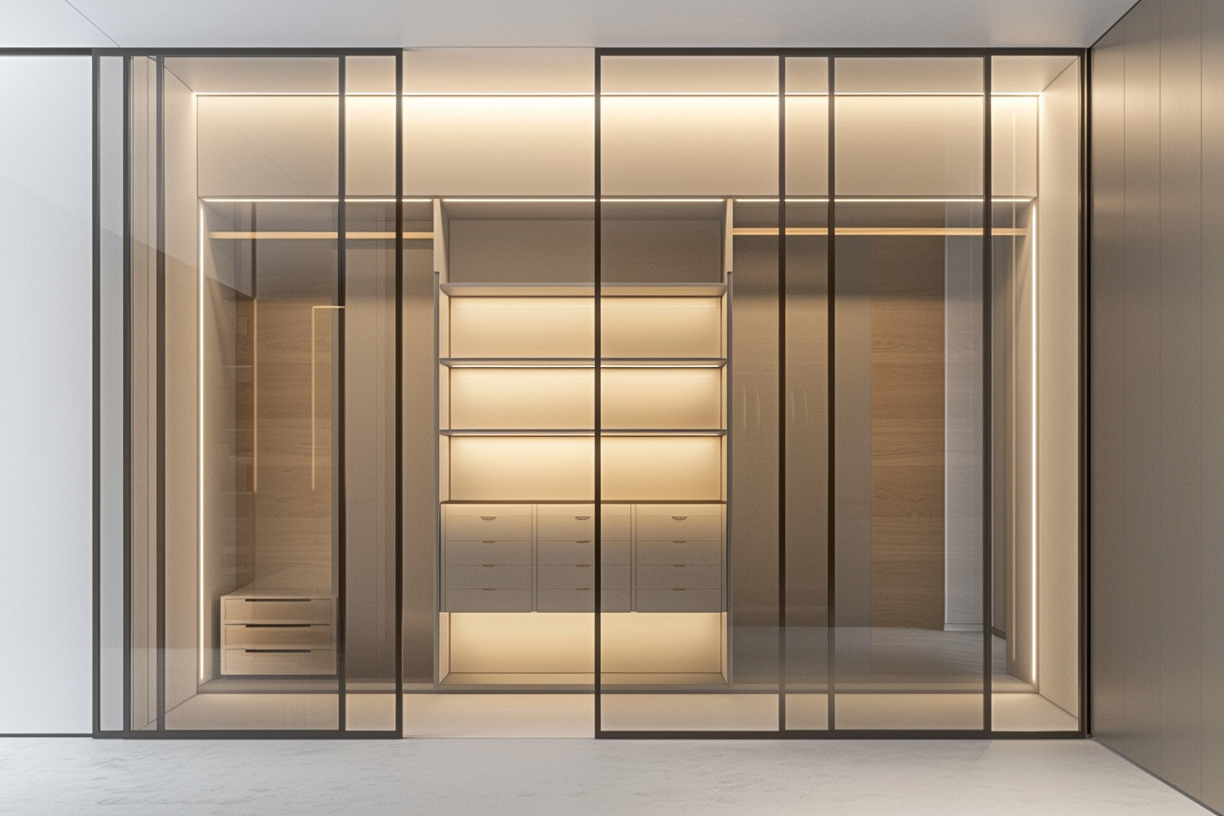 Glass Paneled Wardrobes