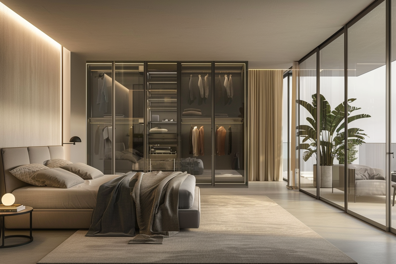 Glass Corner Wardrobes