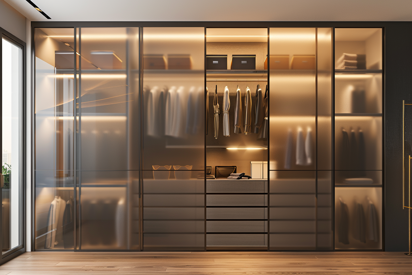 Frosted Glass Wardrobes