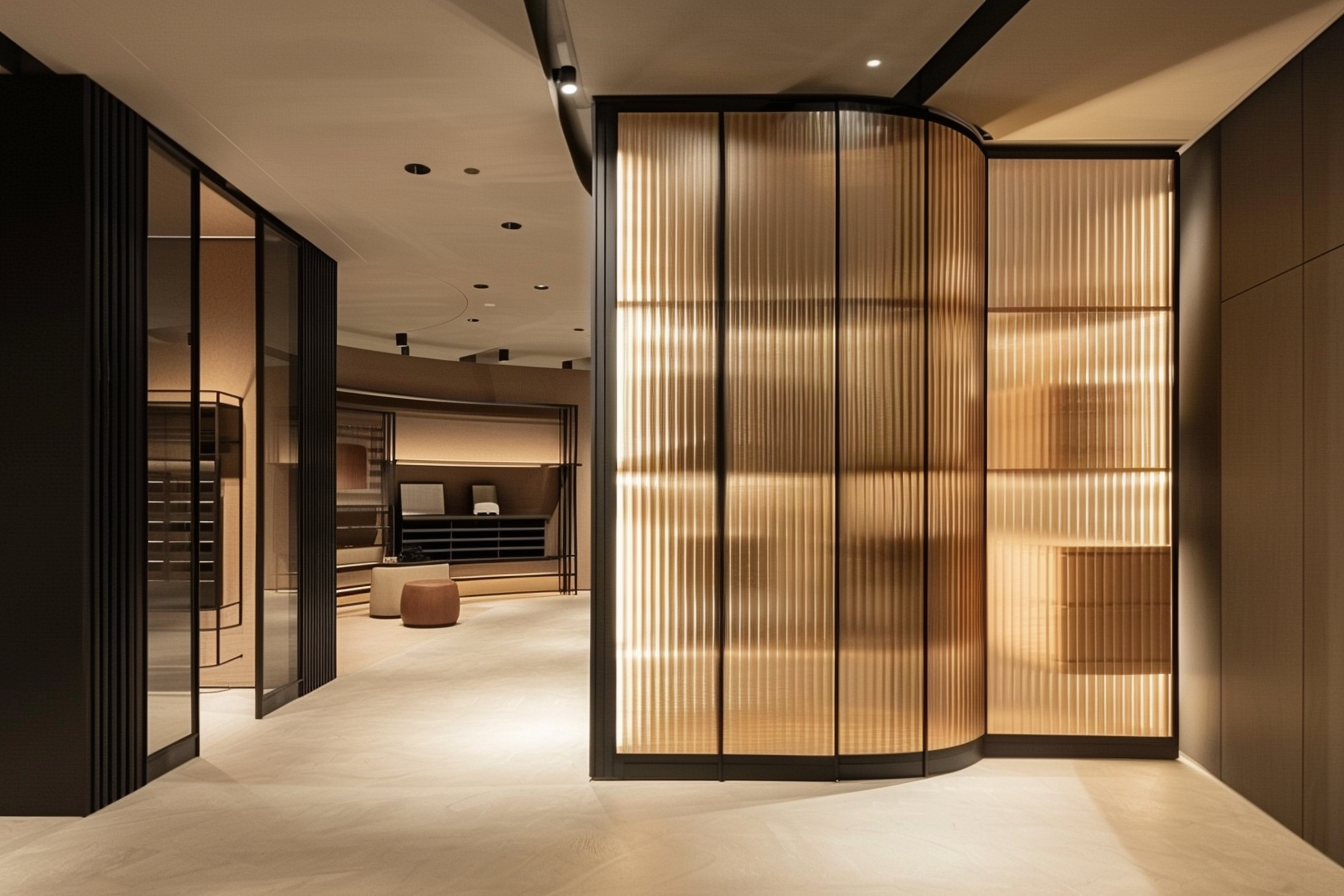 Ribbed Glass Wardrobes