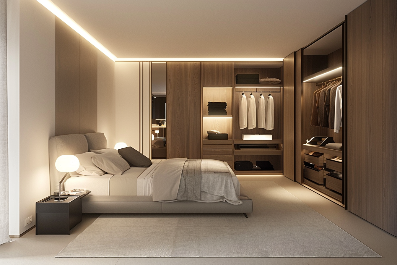 Wall-Mounted Open Wardrobes